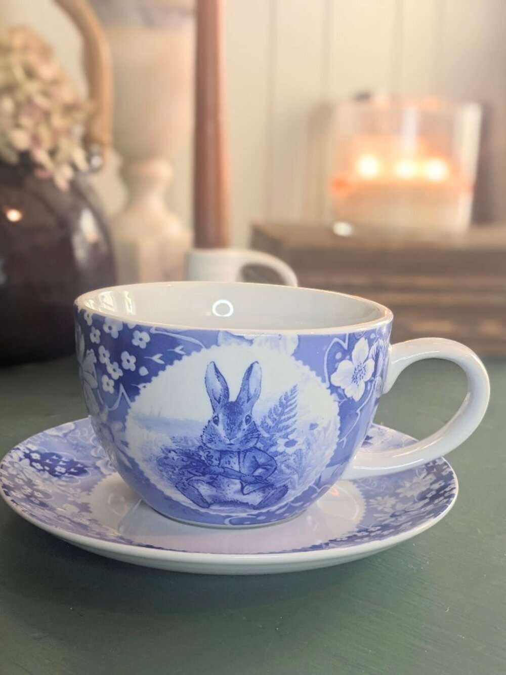 Peter Rabbit Teacup & Saucer Set ~ Frederick Warne ~ Cottage Chic